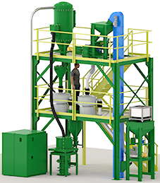 Multi Level Glass Pulverizing System